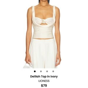 Lioness Ivory Cut-Out Top (M, never worn)